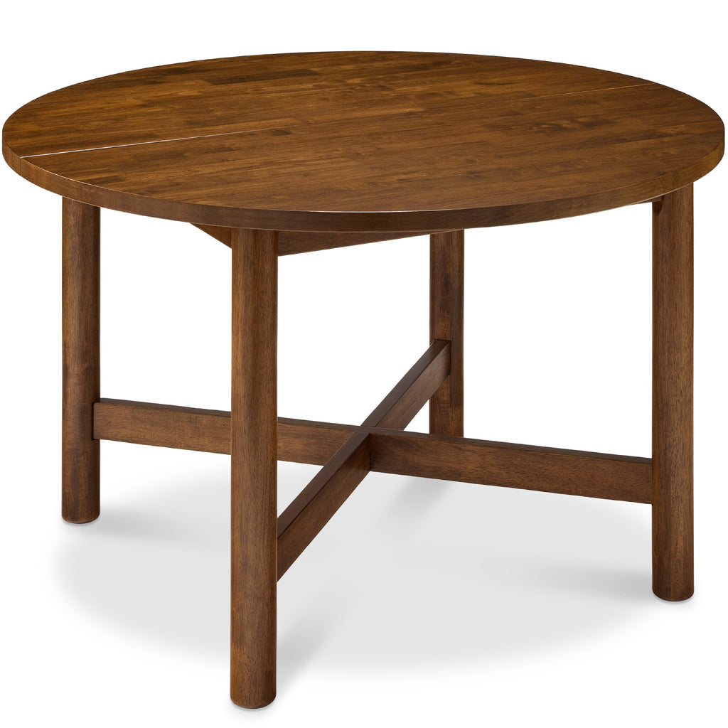 47in Round Solid Wood Dining Table Modern Farmhouse Table For 4