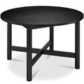 47in Round Solid Wood Dining Table Modern Farmhouse Table For 4
