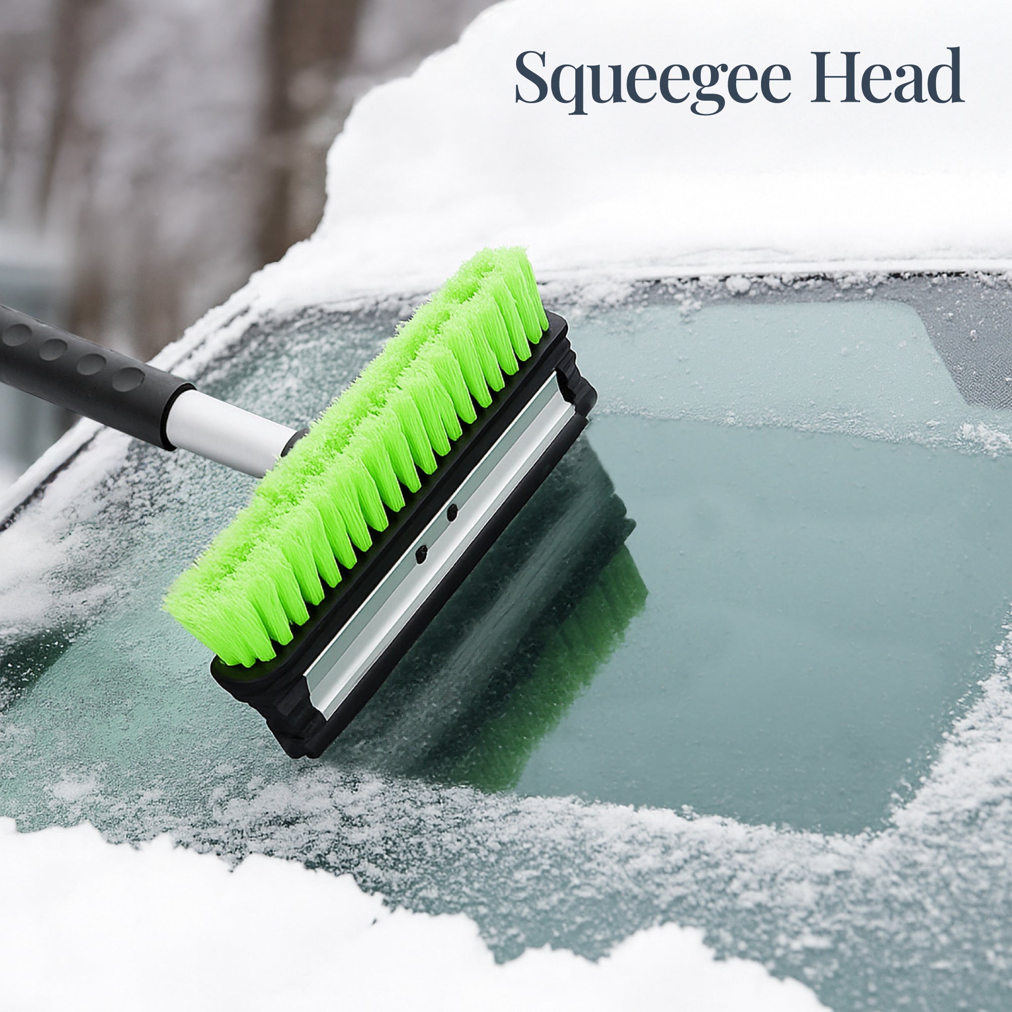 39\" Extendable Snow Brush with Squeegee and Ice Scraper