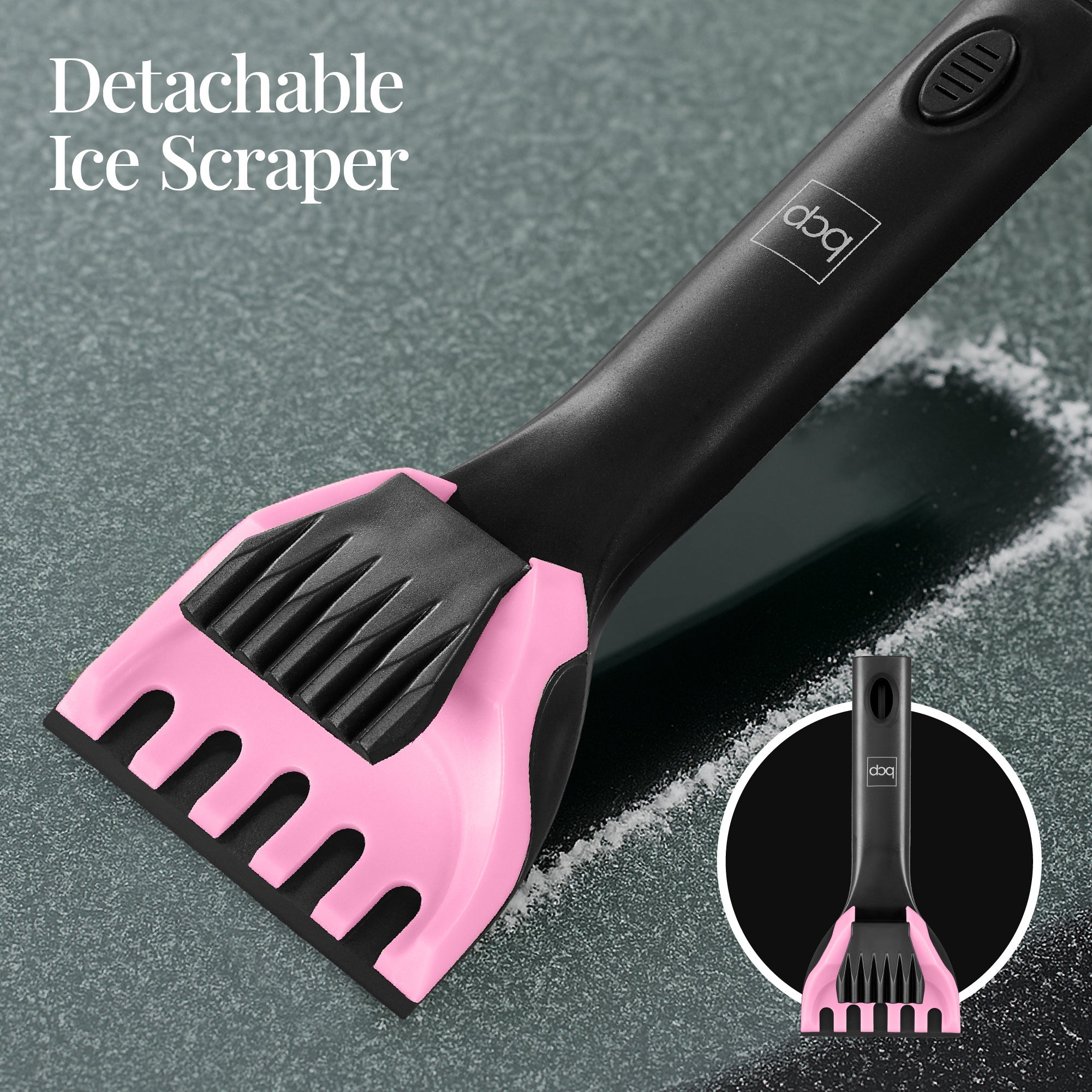 4 in 1 Snow Brush with Shovel Ice Scraper & Squeegee w/Storage Bag