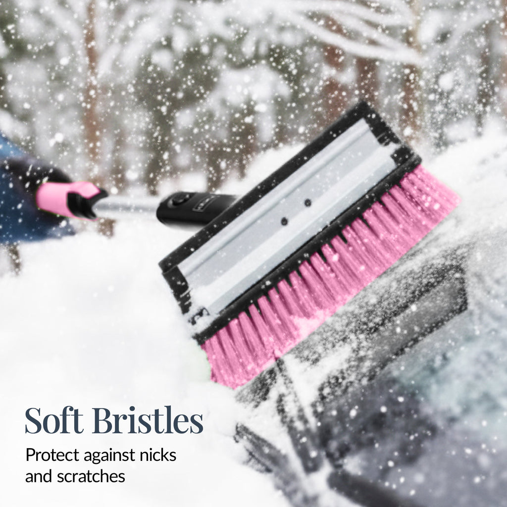 4 in 1 Snow Brush with Shovel Ice Scraper & Squeegee w/Storage Bag