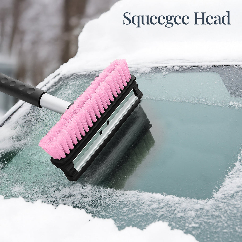 4 in 1 Snow Brush with Shovel Ice Scraper & Squeegee w/Storage Bag