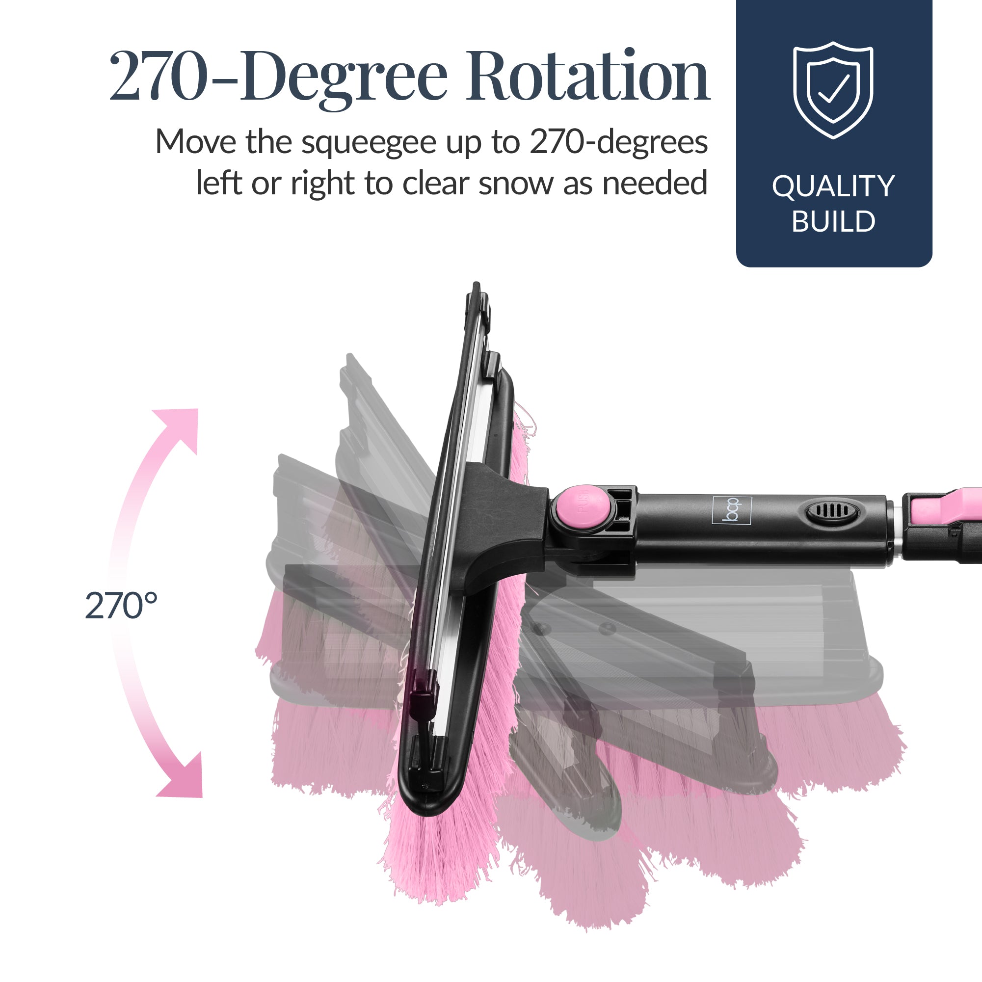 4 in 1 Snow Brush with Shovel Ice Scraper & Squeegee w/Storage Bag