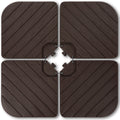 4-Piece Cantilever Umbrella Base Weight Set Wood Grain Finish