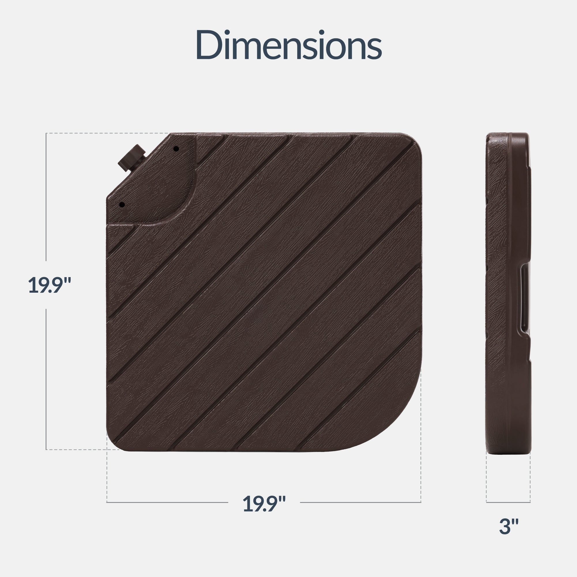 4-Piece Cantilever Umbrella Base Weight Set Wood Grain Finish