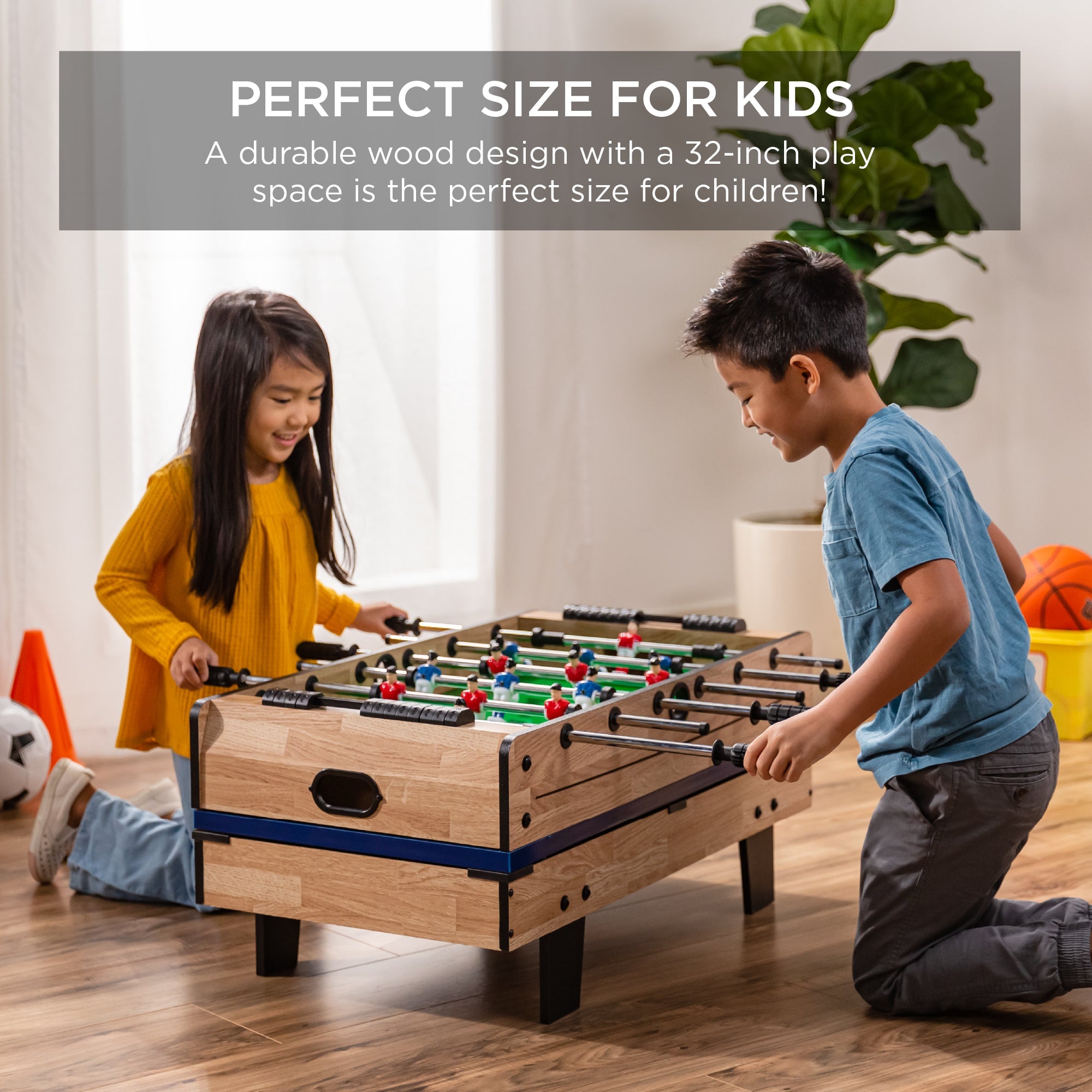 4-in-1 Multi Game Table Set w/ Air Hockey Table Tennis Billiards Foosball