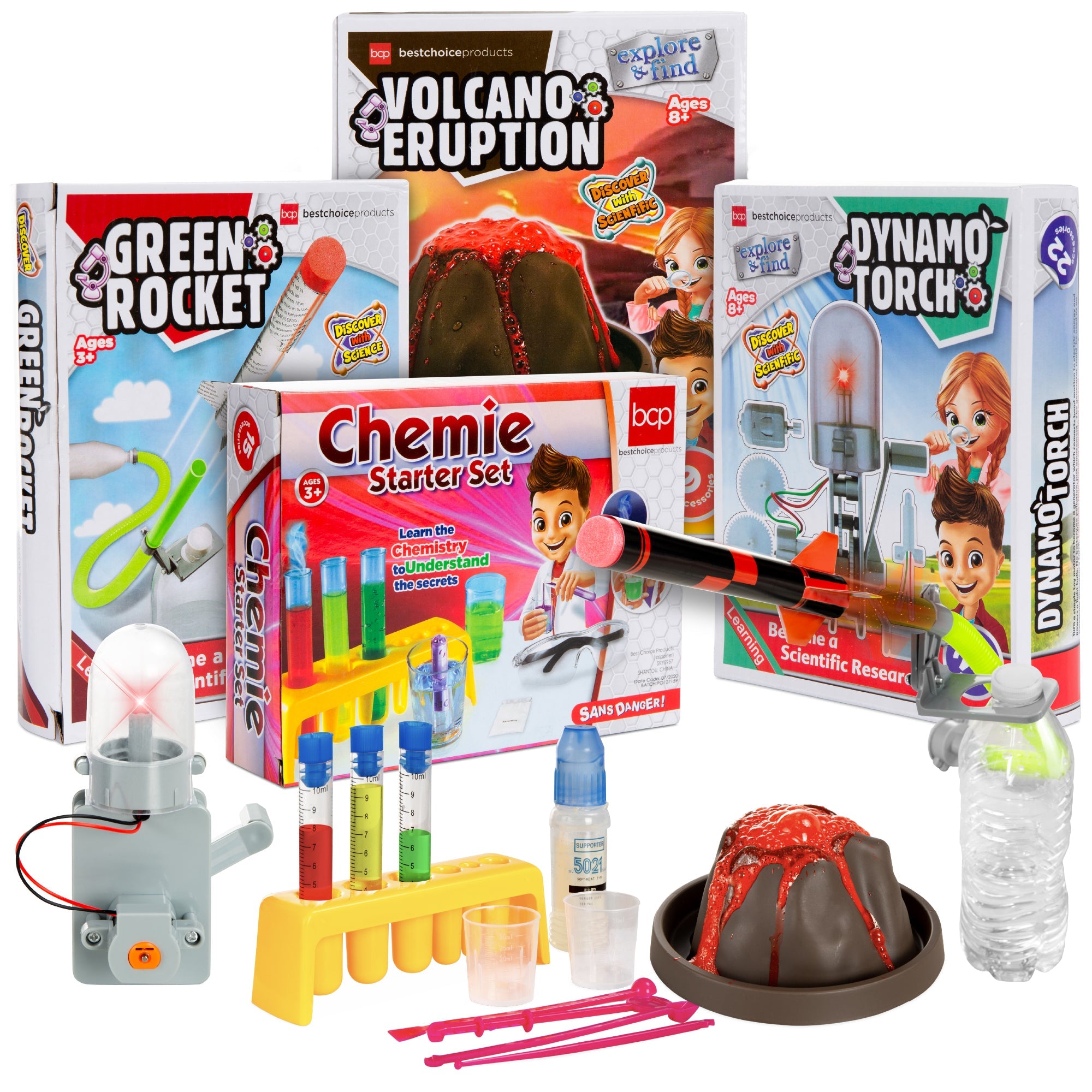 4-in-1 Science Project Kit STEM & STEAM DIY Lab Experiments for Kids