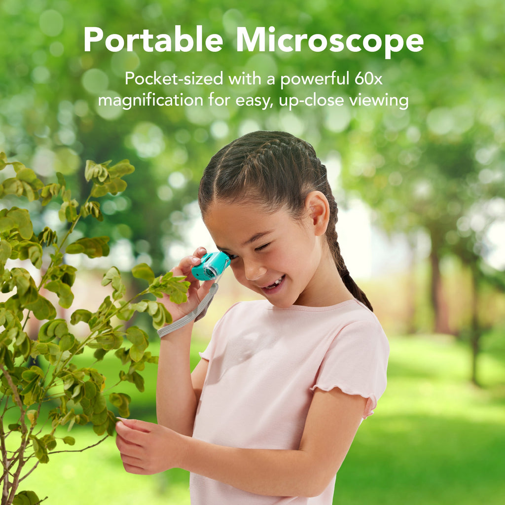 30-Piece STEM Kids Microscope Science Kit w/ 100x 600x 1200x Zoom Case