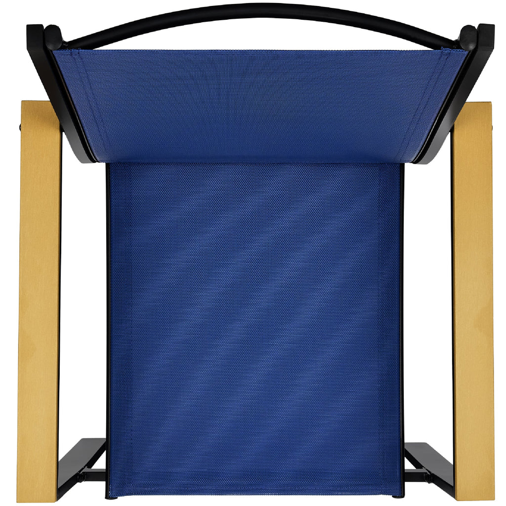 4-Piece Textilene Outdoor Conversation Set w/ Cushions Table