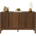4-Door Reeded Storage Cabinet Accent Furniture Sideboard