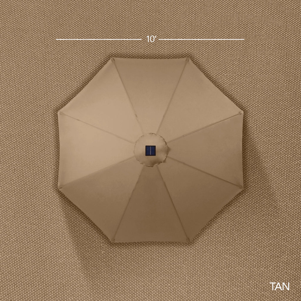360 LED Rotating Cantilever Offset Patio Umbrella - 10ft