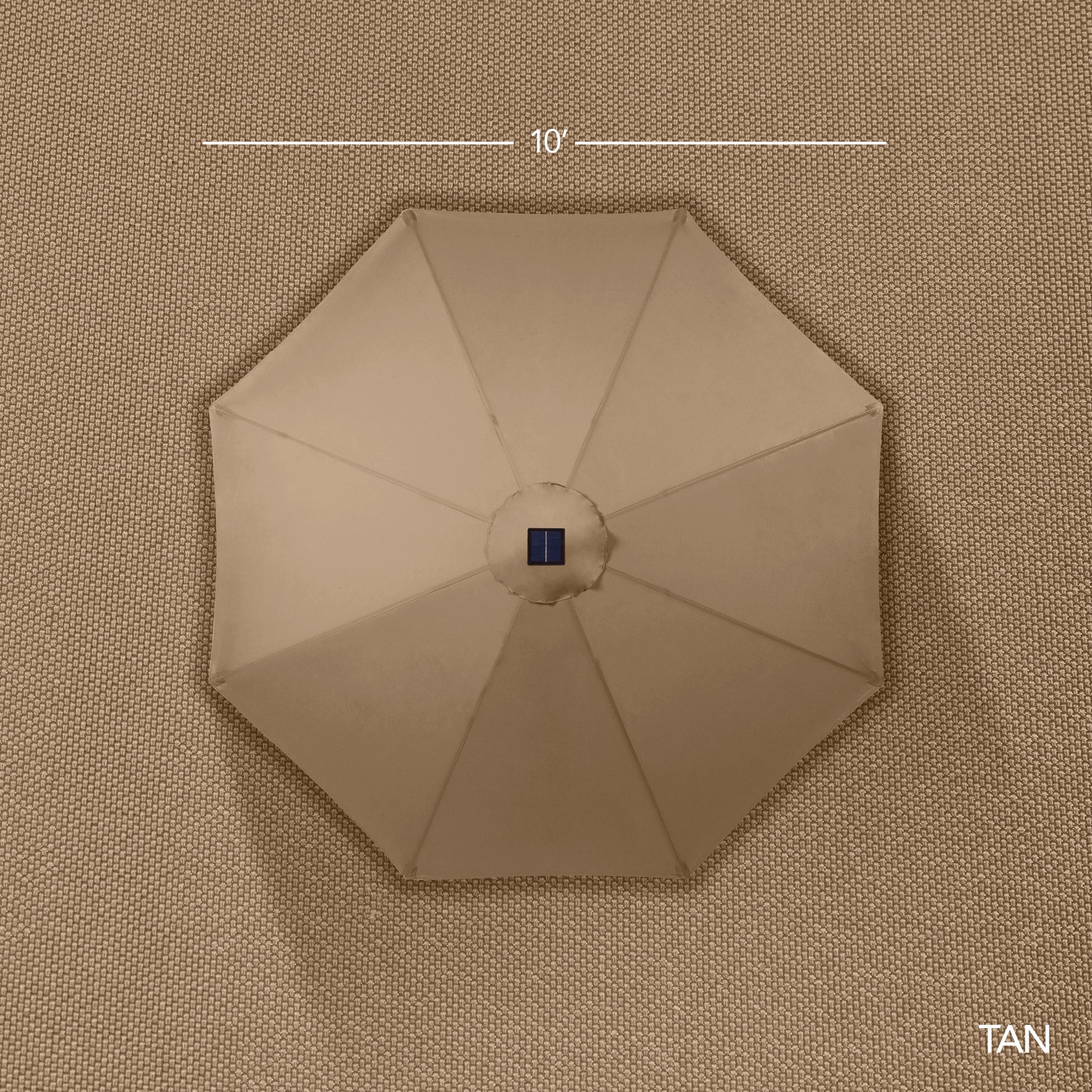 360 LED Rotating Cantilever Offset Patio Umbrella - 10ft