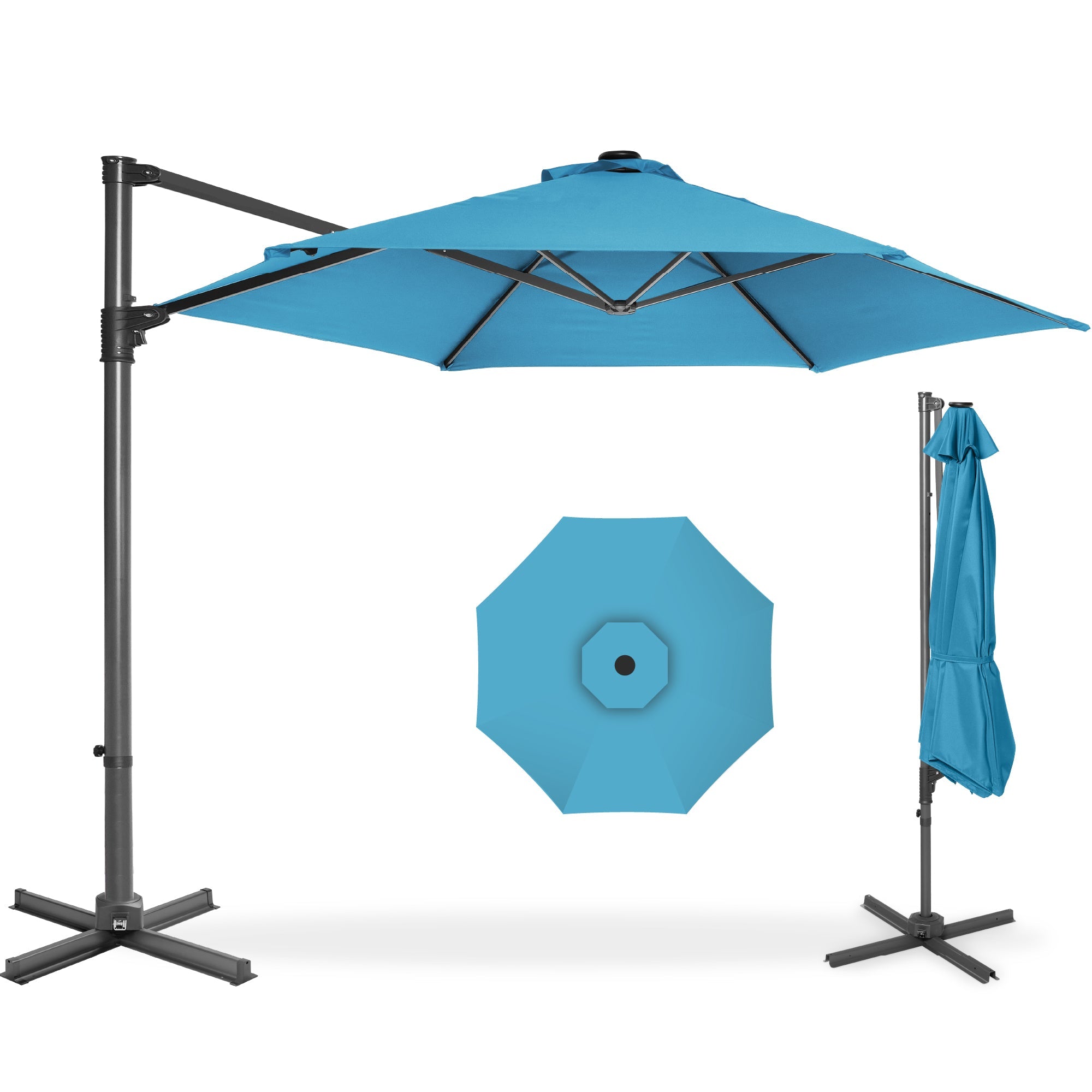 360 Rotating Cantilever Offset Patio Umbrella - 10ft